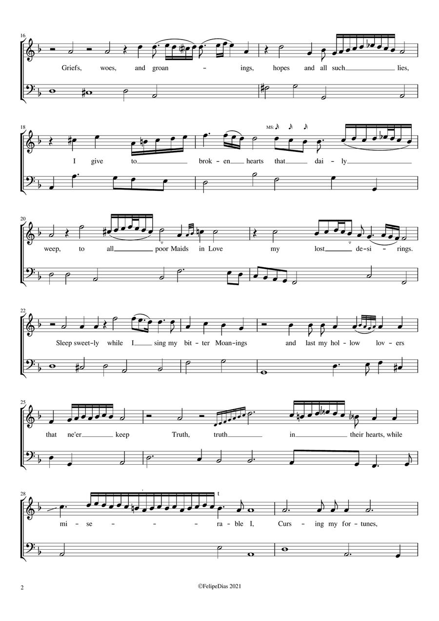 Woods, rocks and mountains (Ornamented version from Add. MS 11608) High Voice scores gallery preview page 2