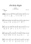 Oh Holy Night (G major - leadhsheet - with lyrics)