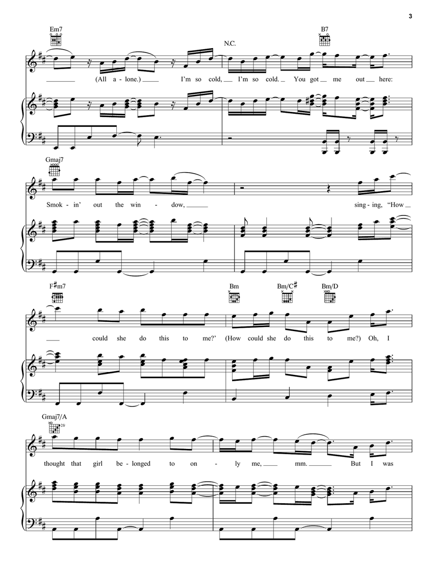Smokin Out The Window Smokin Out The Window Piano, Vocal, Guitar scores gallery preview page 3