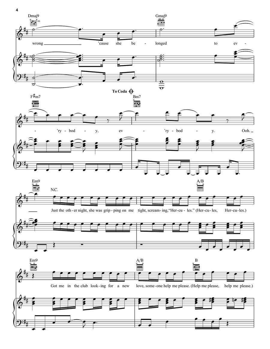 Smokin Out The Window Smokin Out The Window Piano, Vocal, Guitar scores gallery preview page 4