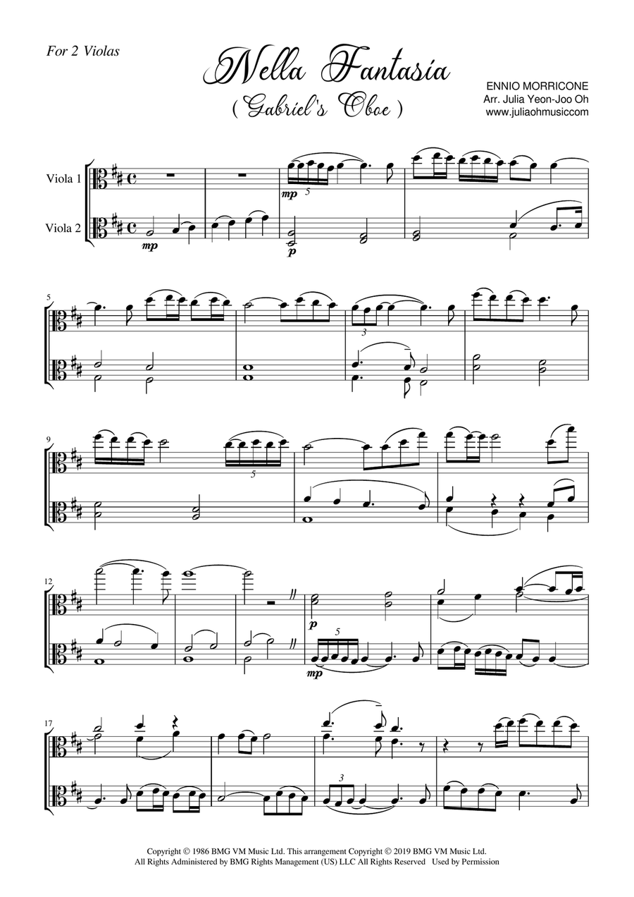 Gabriel's Oboe Gabriel's Oboe String Duet scores gallery preview page 2