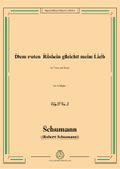 Schumann-Dem roten Roslein gleicht mein Lieb,Op.27 No.2,in A Major,for Voice&Piano mini preview