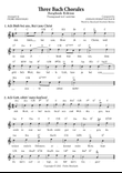 Three Bach Chorales in C and Am - Leadsheet