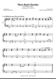 Three Bach Chorales in C and Am - Piano Solo (simplified bass and voicings)