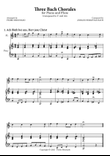Three Bach Chorales in C and Am - Flute and Piano Accompaniment (original bass)