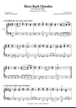 Three Bach Chorales in C and Am - Piano Solo (original bass line)