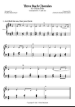 Three Bach Chorales in C and Am - Piano Solo (LH acc)