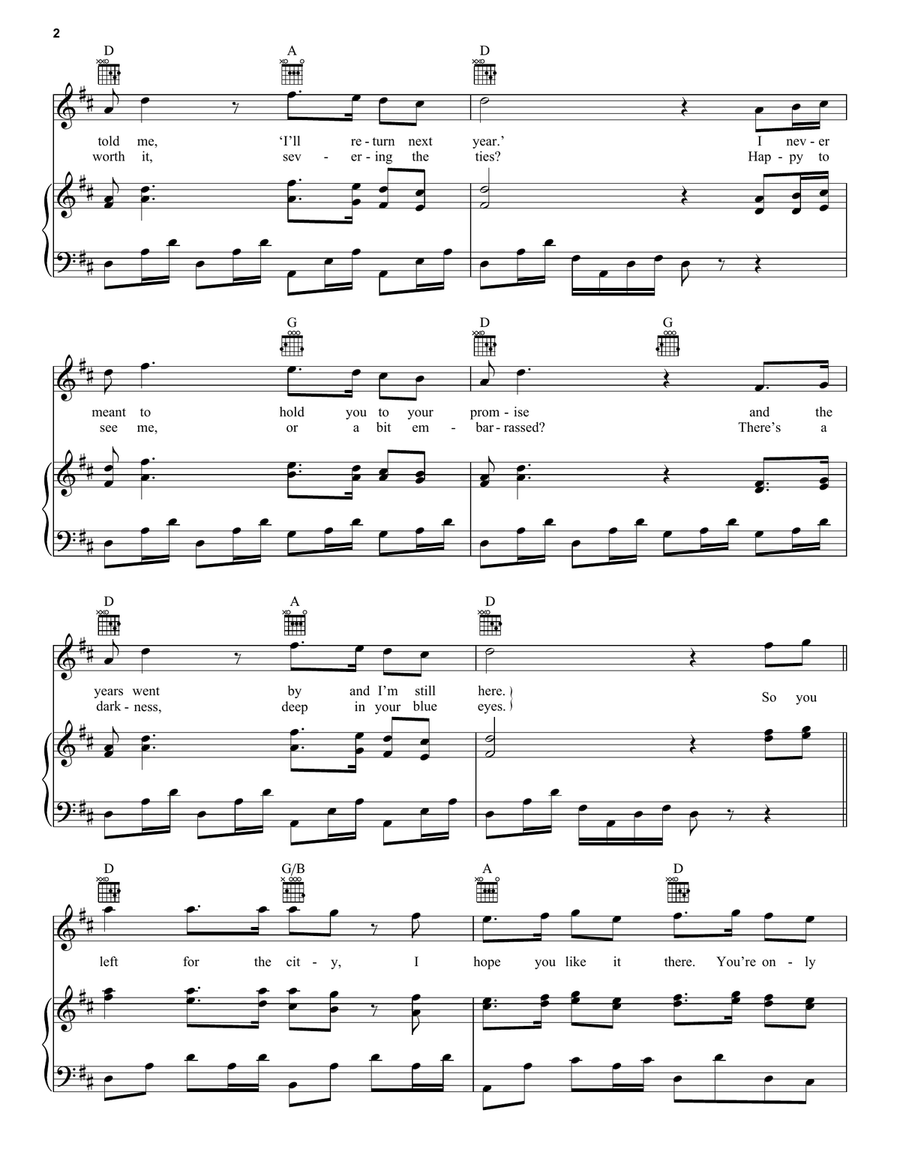When You Danced With Me When You Danced With Me Piano, Vocal, Guitar scores gallery preview page 2