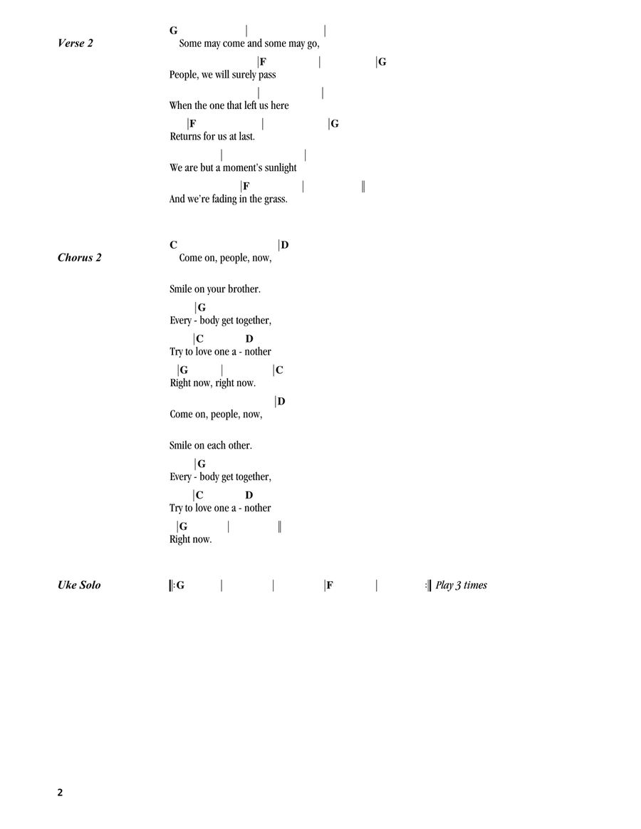 Get Together (feat. Jesse Colin Young) Ukulele scores gallery preview page 2