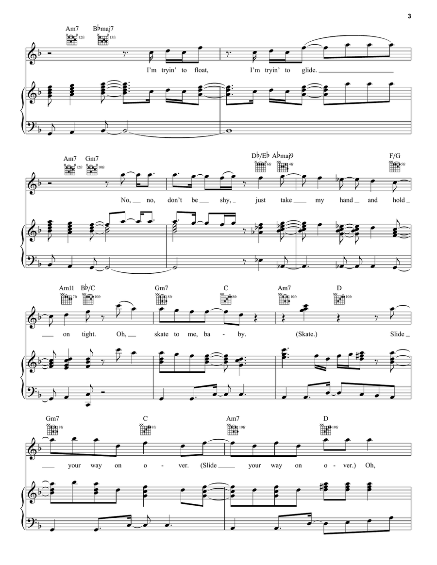 Skate Skate Piano, Vocal, Guitar scores gallery preview page 3