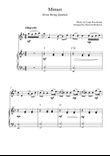 Minuet (from String Quartet) (for clarinet in B flat solo and piano accompaniment)