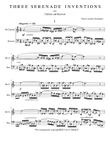 Three Serenade Inventions for Clarinet and Bassoon