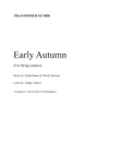 Early Autumn