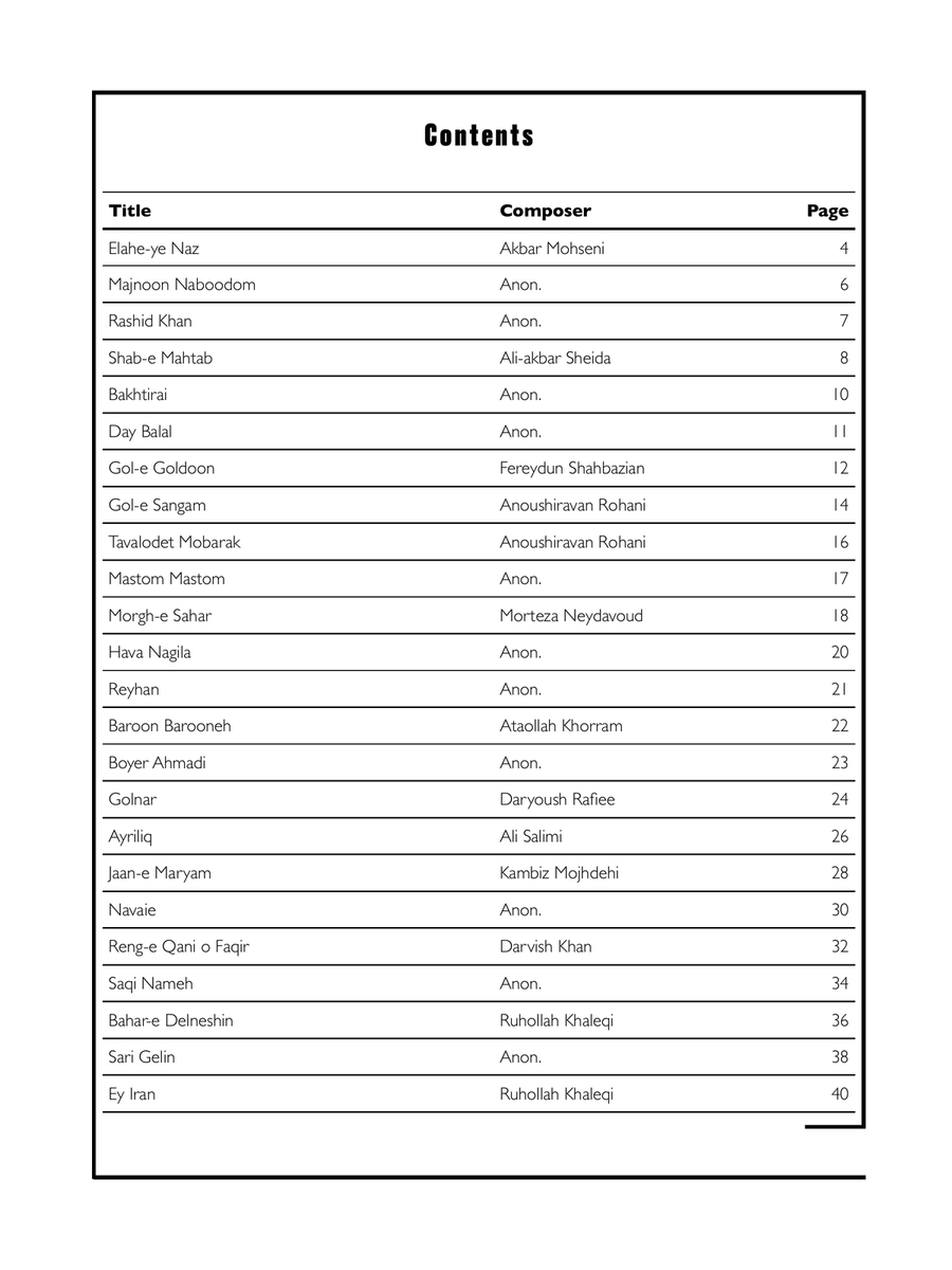 Persian Tunes For Piano Piano Method scores gallery preview page 5
