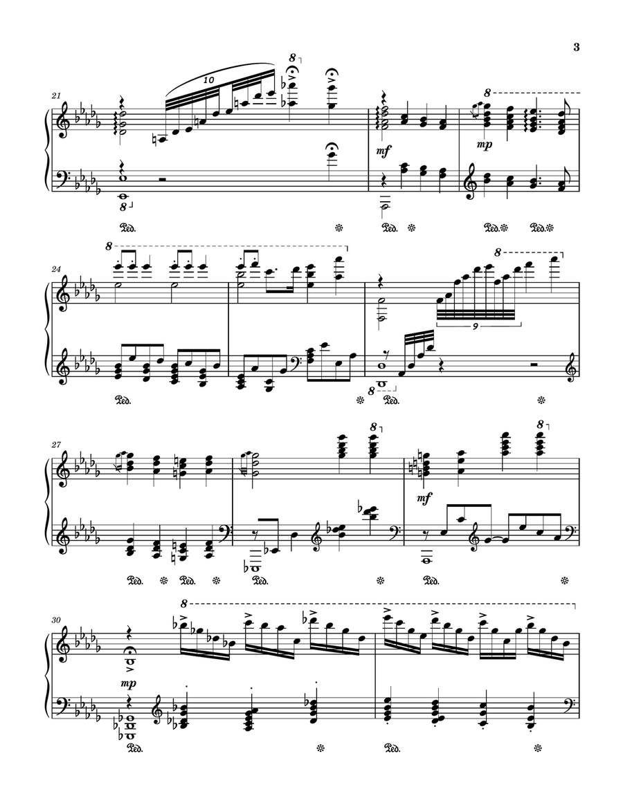 White Christmas Piano Solo scores gallery preview page 3