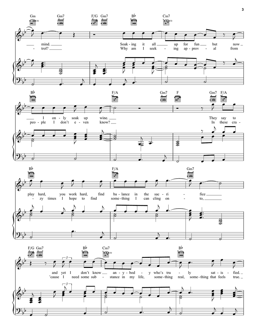 I Drink Wine I Drink Wine Piano, Vocal, Guitar scores gallery preview page 3