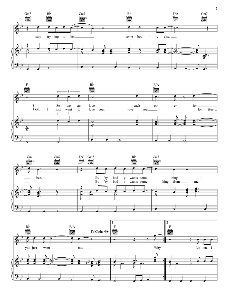 I Drink Wine I Drink Wine Piano, Vocal, Guitar scores gallery preview page 5