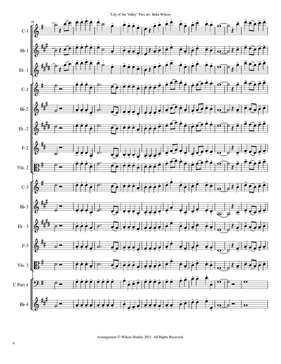 The Lily of the Valley--flex band/orchestra Concert Band scores gallery preview page 6