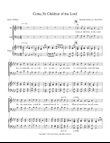 Come, Ye Children of the Lord (SATB w/ piano)