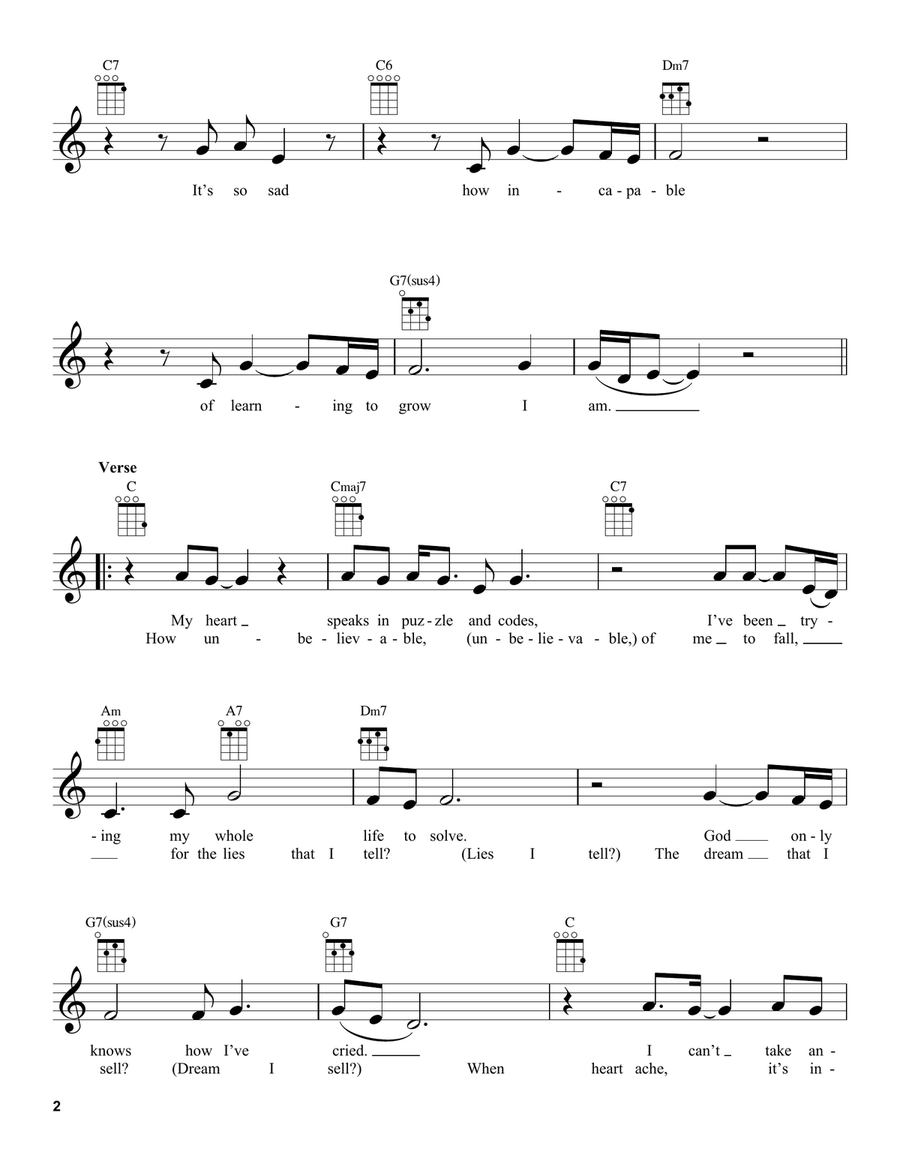 Love Is A Game Love Is A Game Ukulele scores gallery preview page 2
