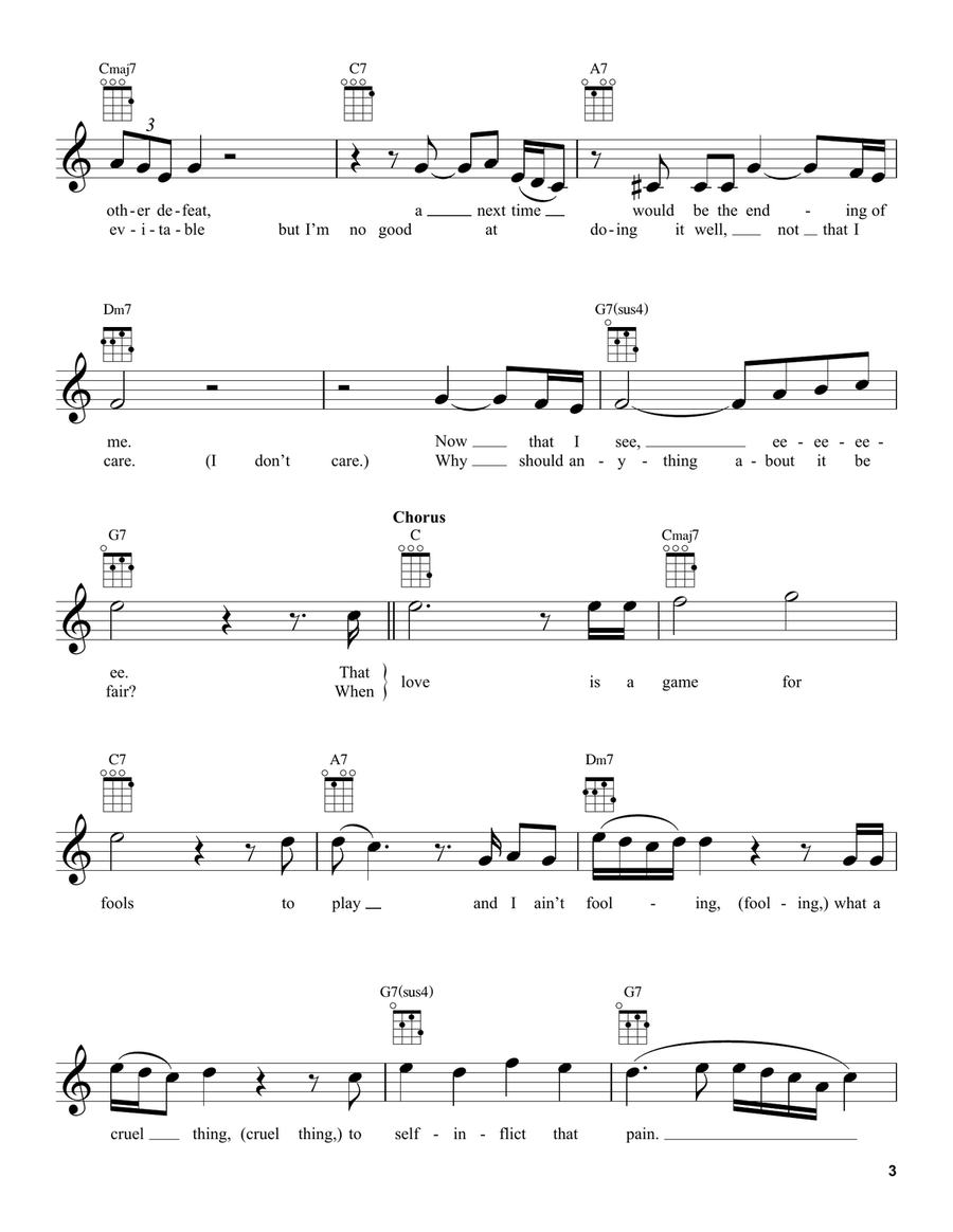 Love Is A Game Love Is A Game Ukulele scores gallery preview page 3