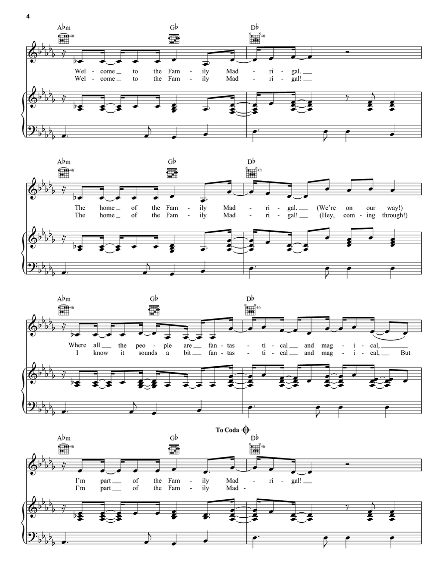The Family Madrigal (from Encanto) Piano, Vocal, Guitar scores gallery preview page 4