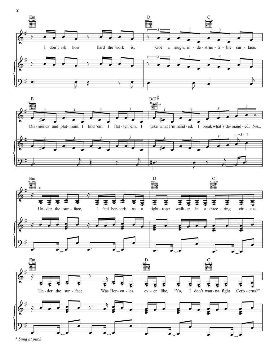 Surface Pressure (from Encanto) - Piano/Vocal/Guitar Piano, Vocal, Guitar scores gallery preview page 2