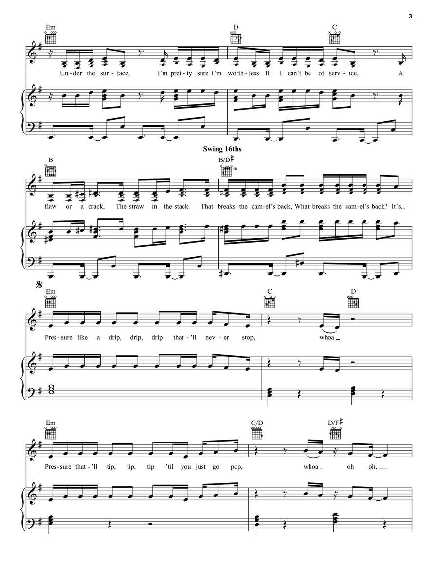 Surface Pressure (from Encanto) - Piano/Vocal/Guitar Piano, Vocal, Guitar scores gallery preview page 3