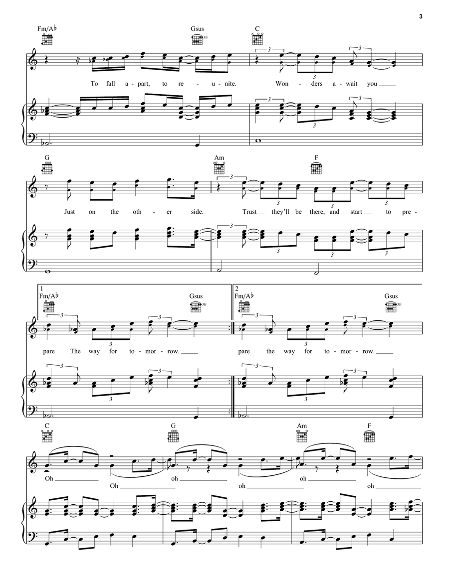 Two Oruguitas (from Encanto) Piano, Vocal, Guitar scores gallery preview page 3