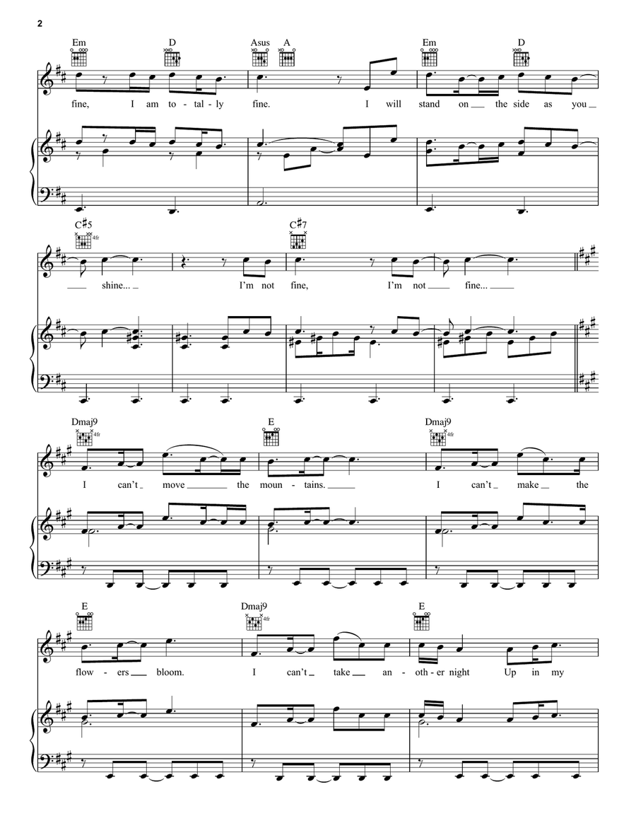 Waiting On A Miracle (from Encanto) - Piano/Vocal/Guitar Piano, Vocal, Guitar scores gallery preview page 2