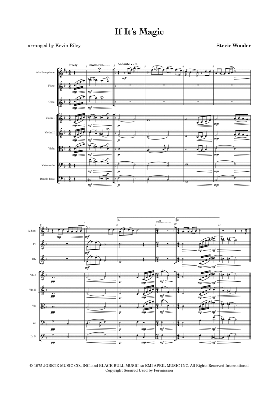 If It's Magic Chamber Orchestra scores gallery preview page 1