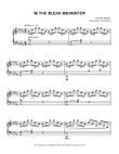 In The Bleak Midwinter (piano solo)