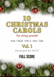10 Christmas Carols for String Quartet, Vol. 1 - Score