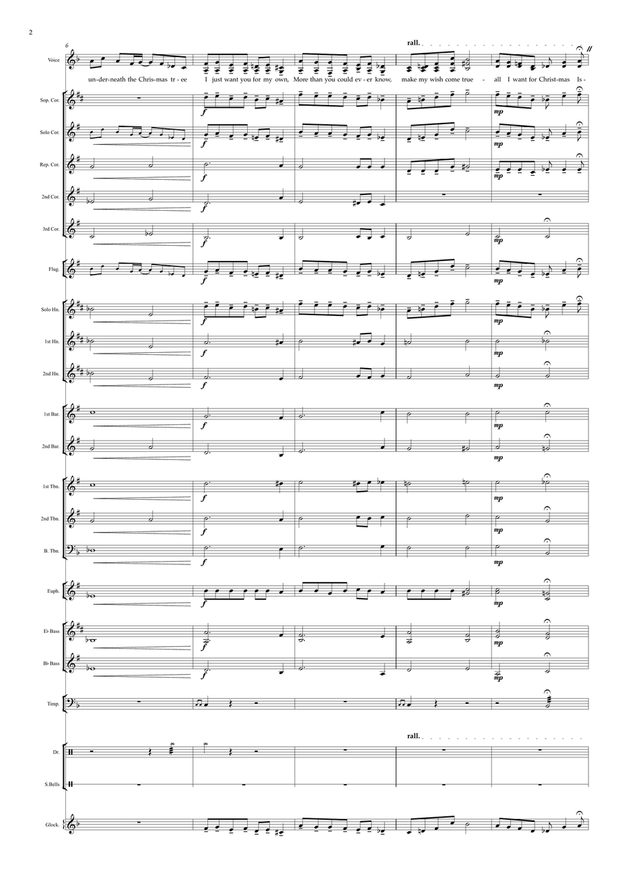 All I Want For Christmas Is You Brass Ensemble scores gallery preview page 2