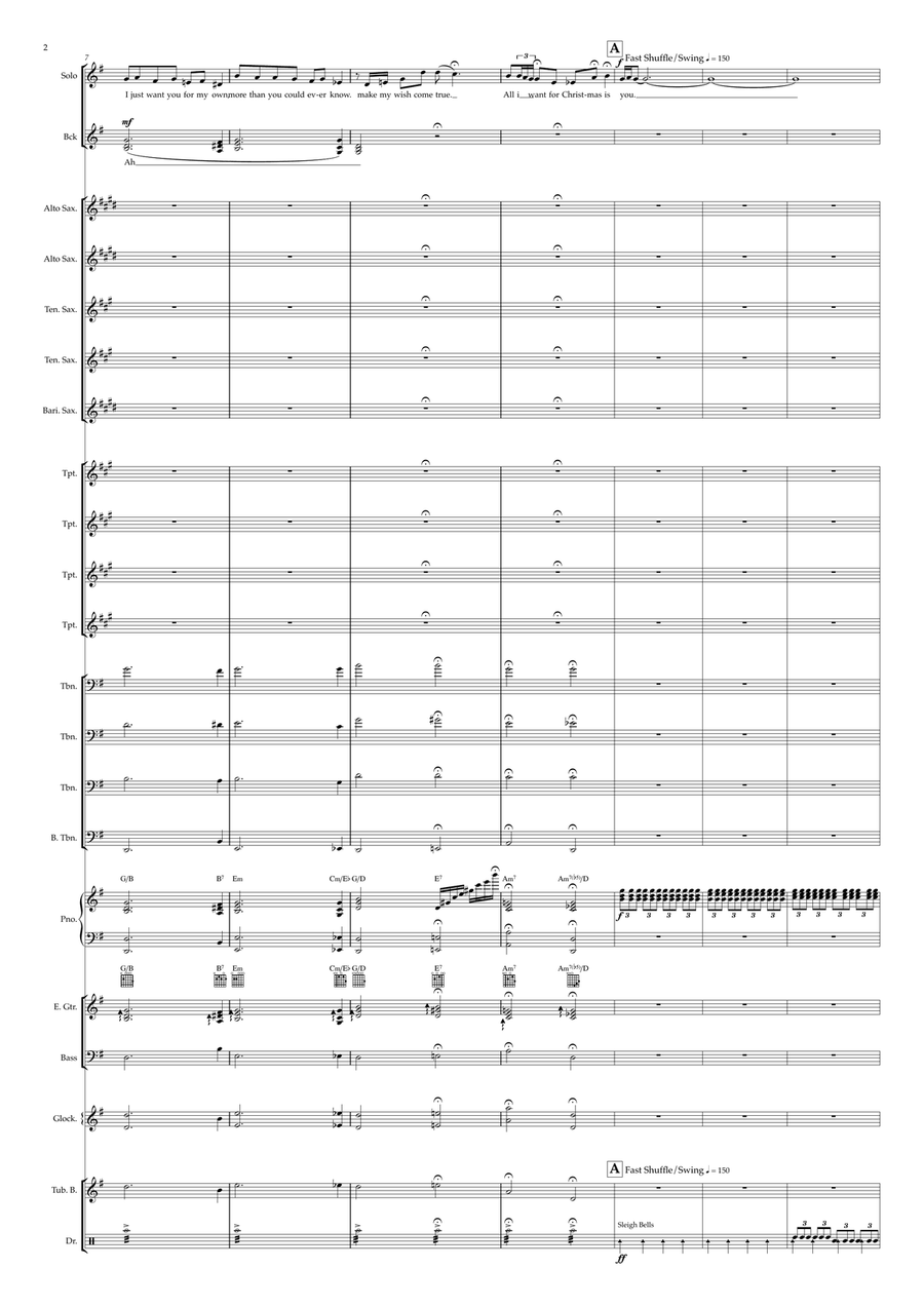 All I Want For Christmas Is You Jazz Ensemble scores gallery preview page 2