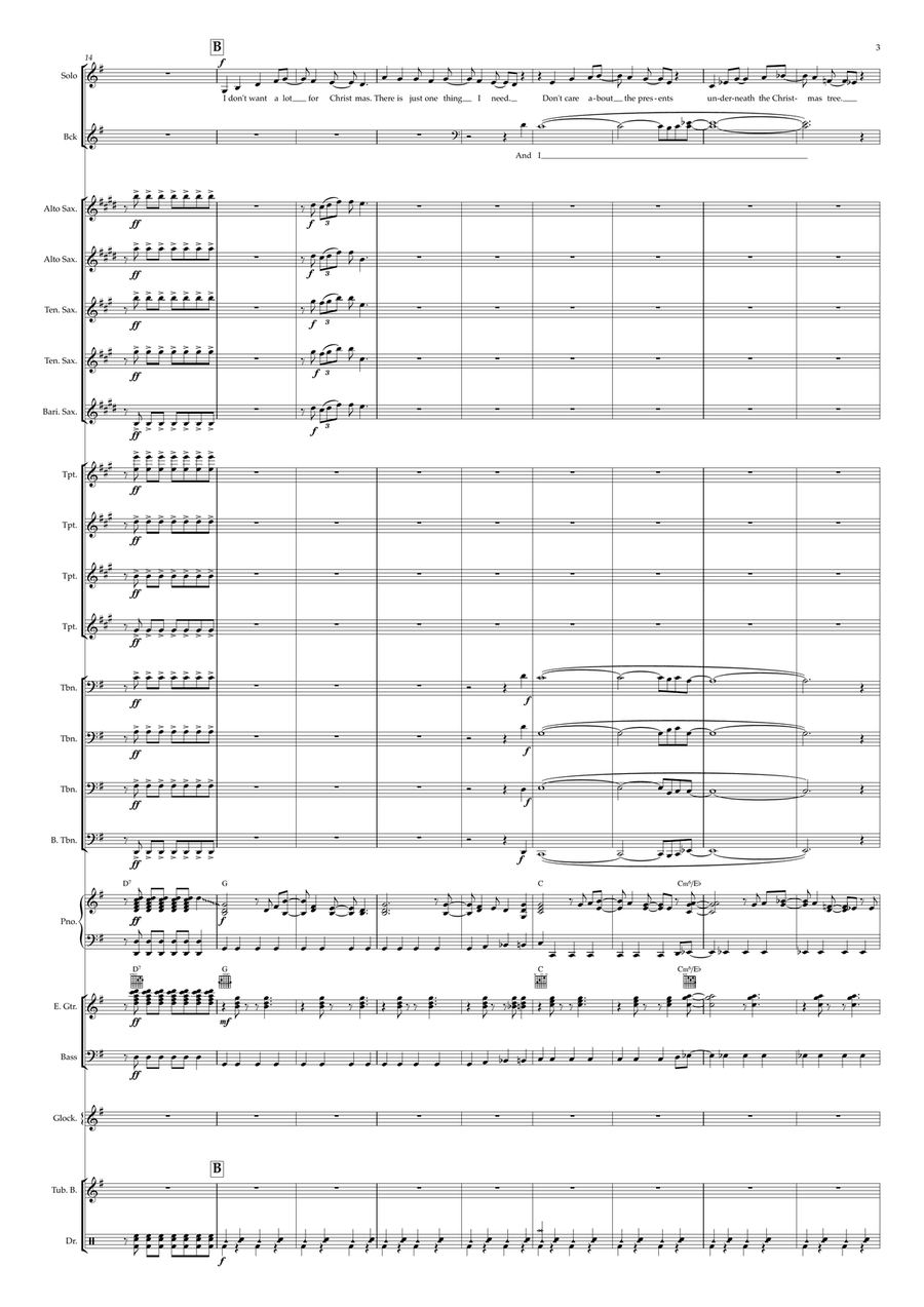 All I Want For Christmas Is You Jazz Ensemble scores gallery preview page 3