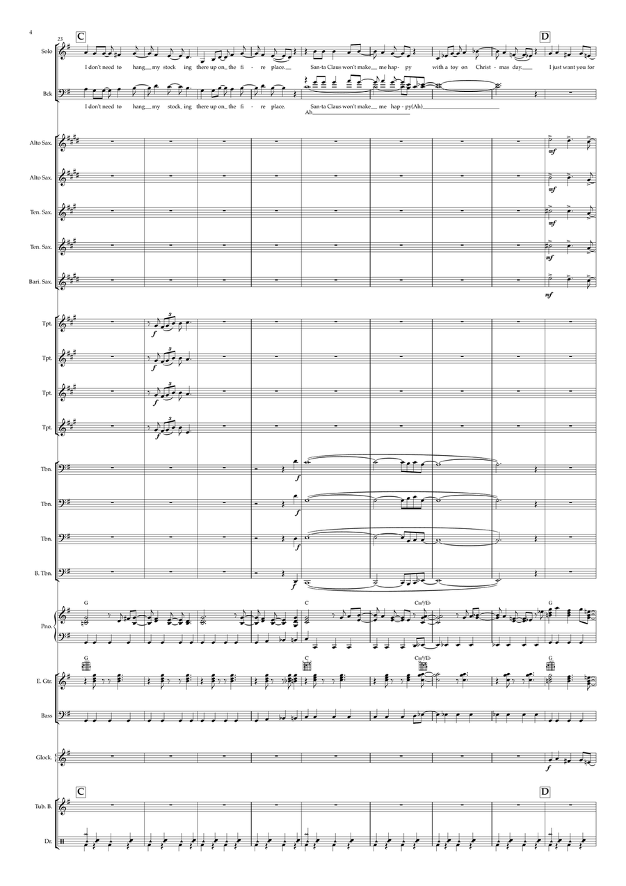 All I Want For Christmas Is You Jazz Ensemble scores gallery preview page 4