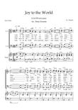Joy to the World (F major - SATB - with chords - with piano - four staff)