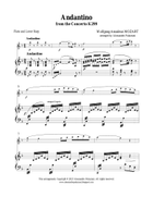 ANDANTINO from Concerto K299 arranged for flute and lever harp Flute scores gallery preview page 5