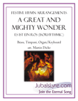 A Great and Mighty Wonder (Brass, Timpani, Organ/Keyboard)