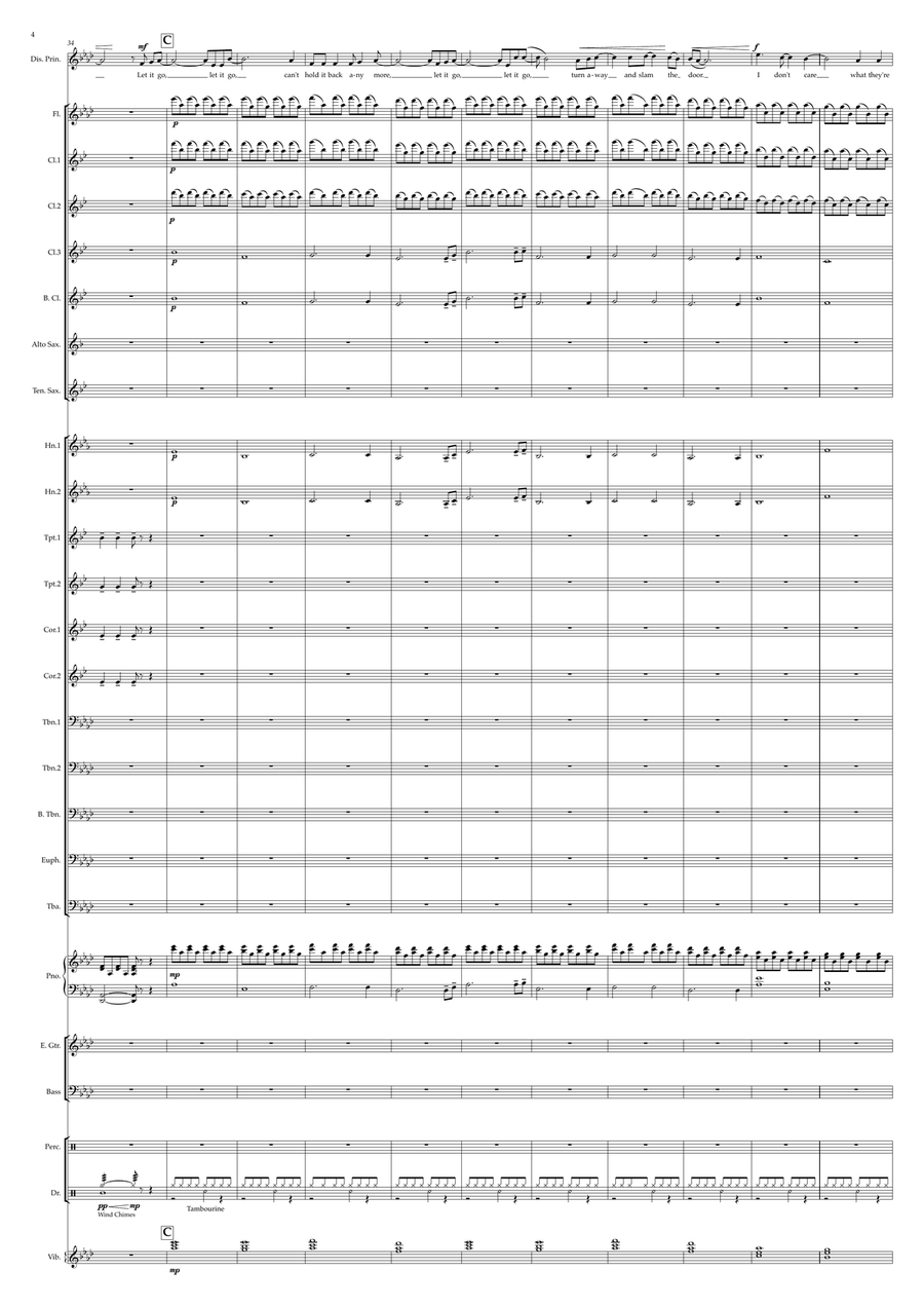 Let It Go Let It Go Concert Band scores gallery preview page 4