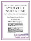 Savior of the Nations, Come (Brass, Timpani, Organ/Keyboard)