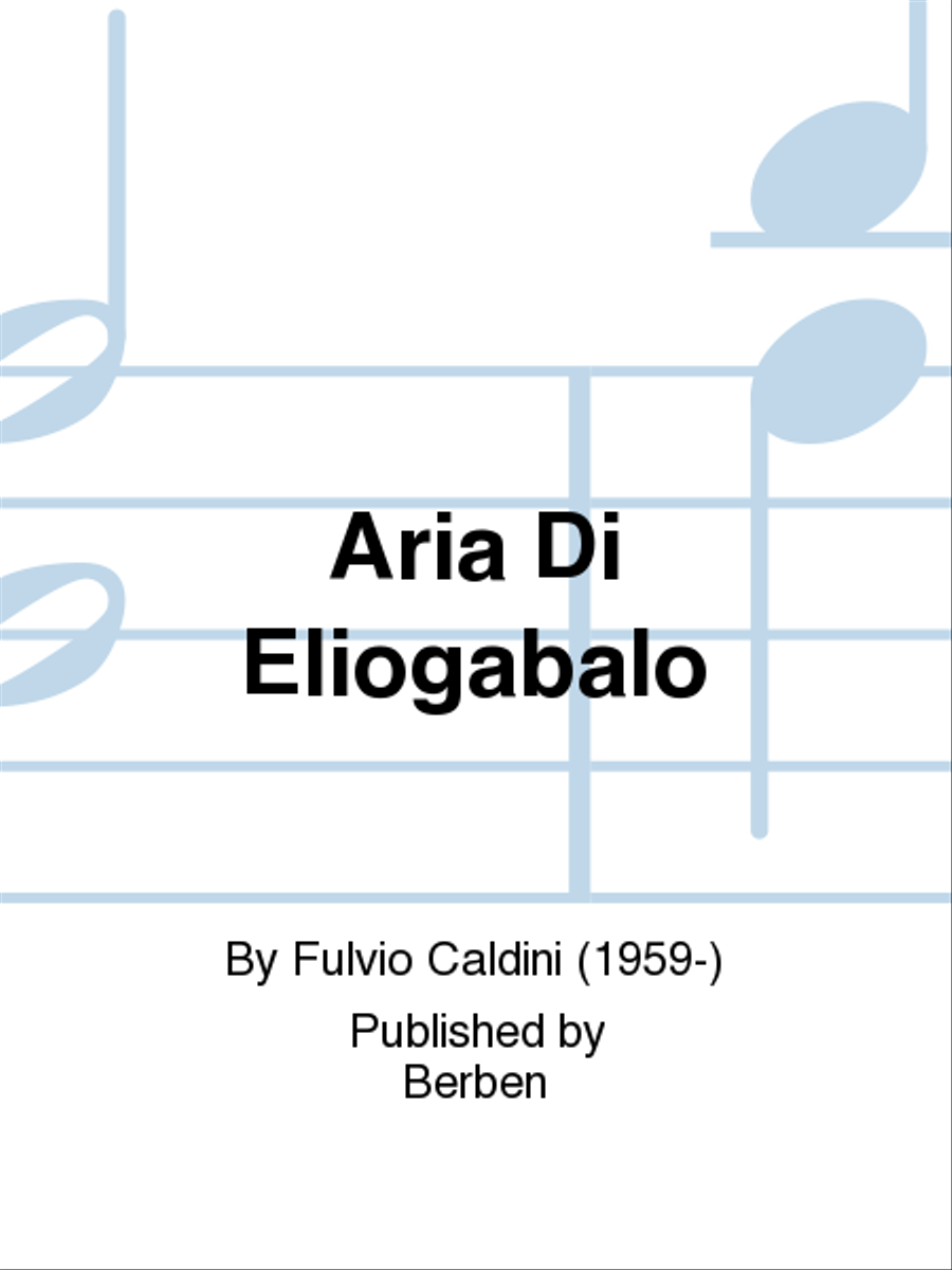 Aria Di Eliogabalo Voice Solo scores gallery preview page 1