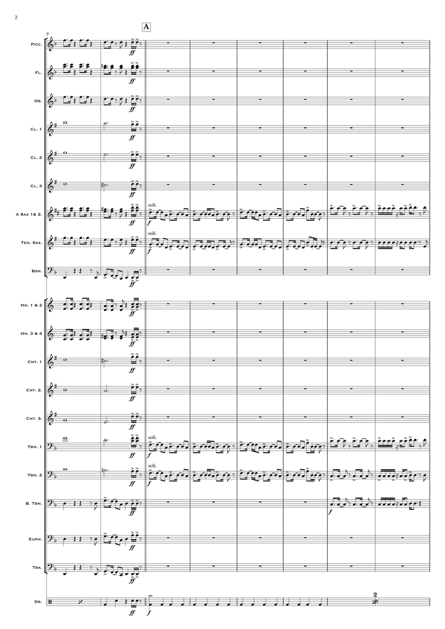 Uptown Funk Marching Band scores gallery preview page 2