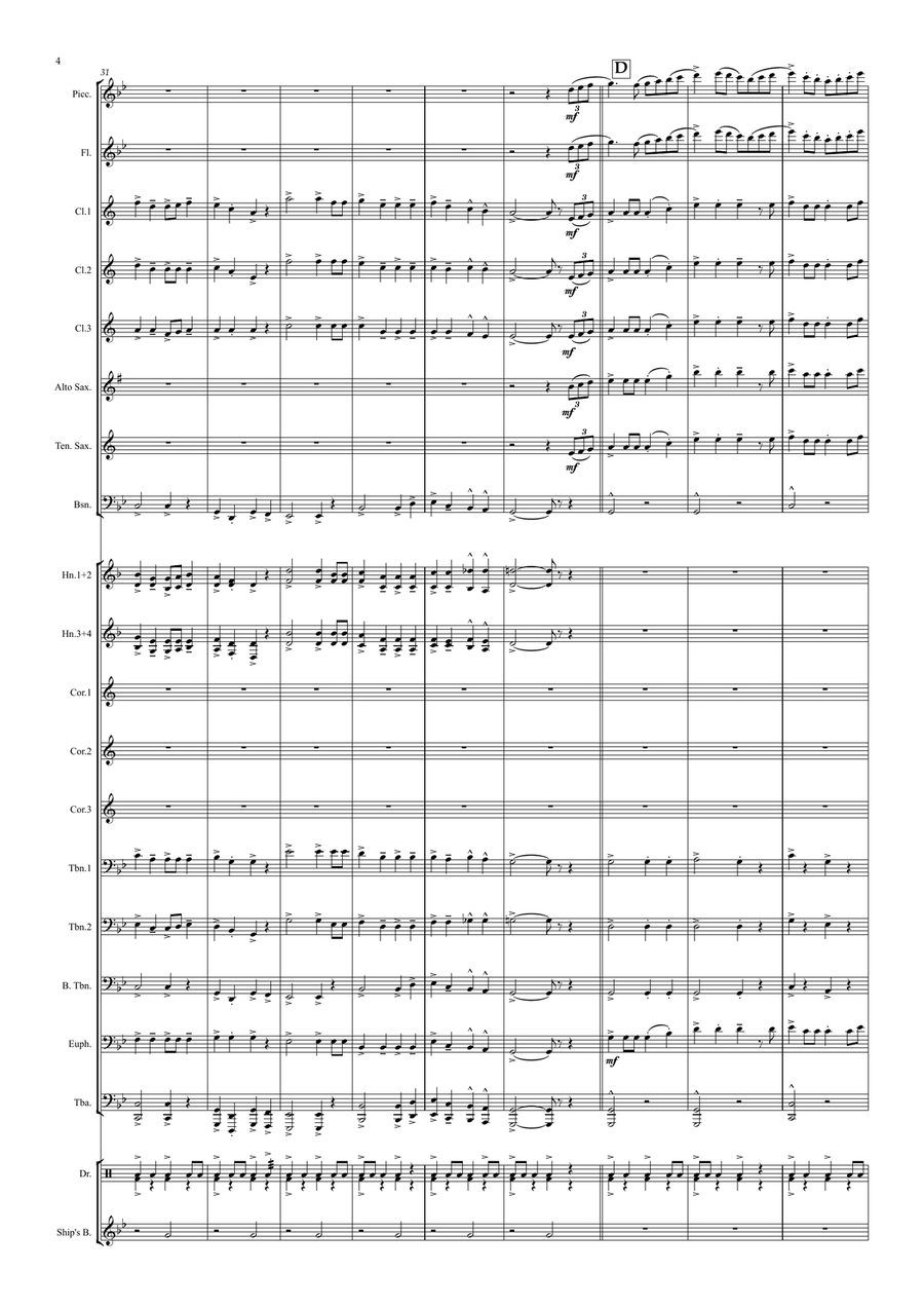 The Wellerman The Wellerman Marching Band scores gallery preview page 4