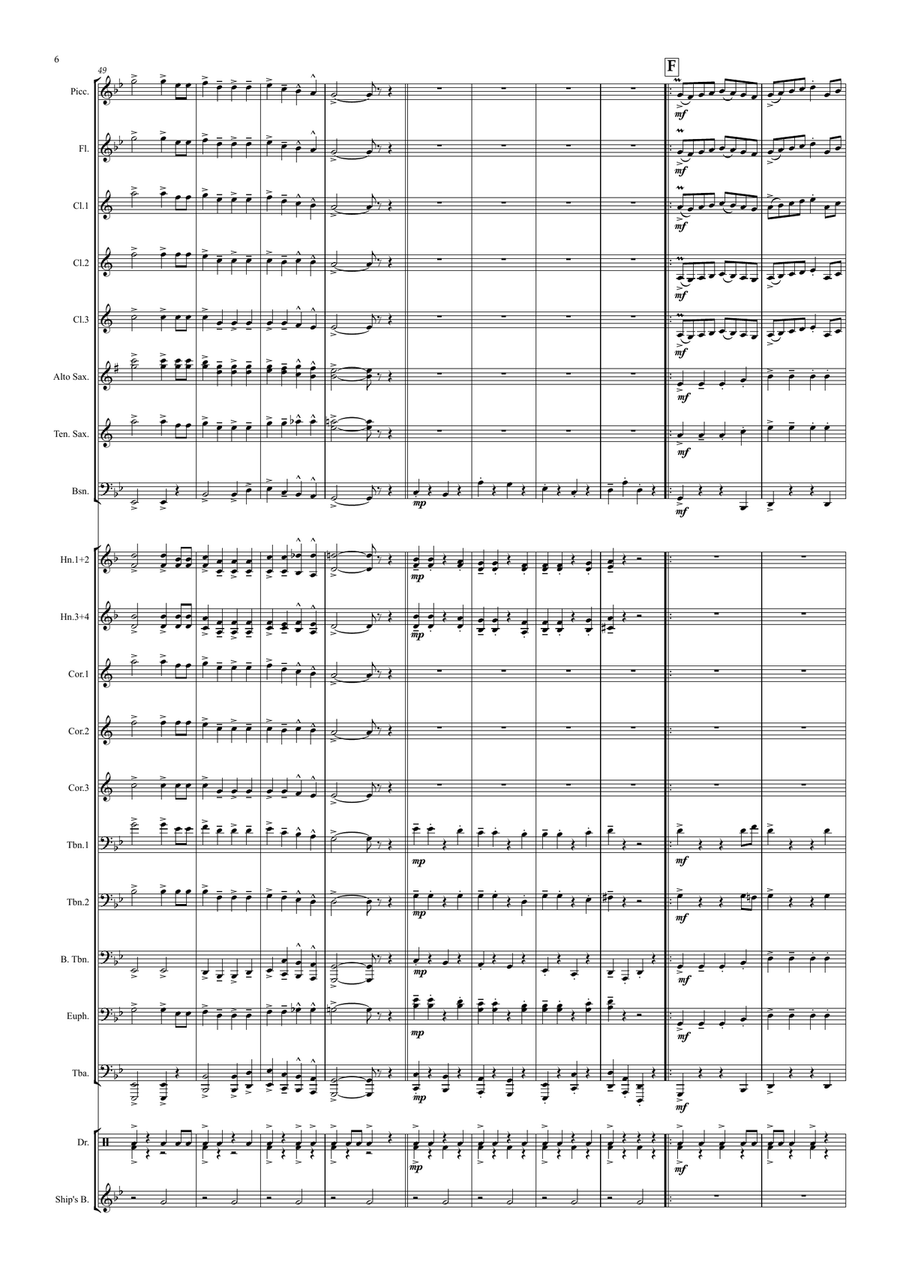 The Wellerman The Wellerman Marching Band scores gallery preview page 6