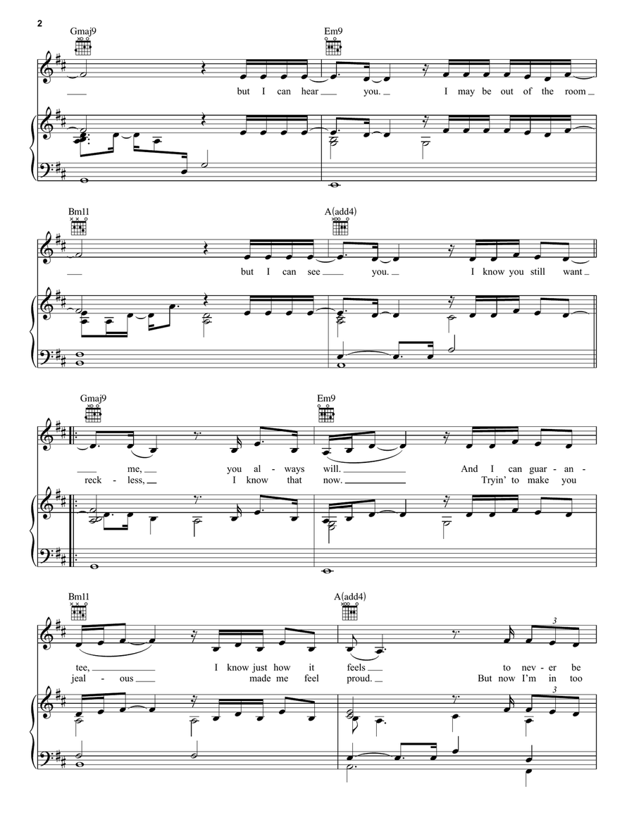 Can't Be Together Can't Be Together Piano, Vocal, Guitar scores gallery preview page 2