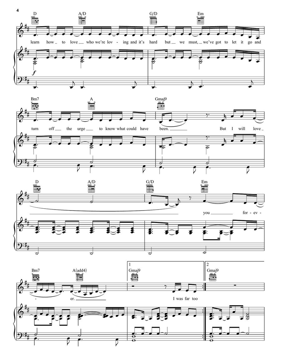 Can't Be Together Can't Be Together Piano, Vocal, Guitar scores gallery preview page 4