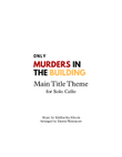 Only Murders In The Building Main Title Theme