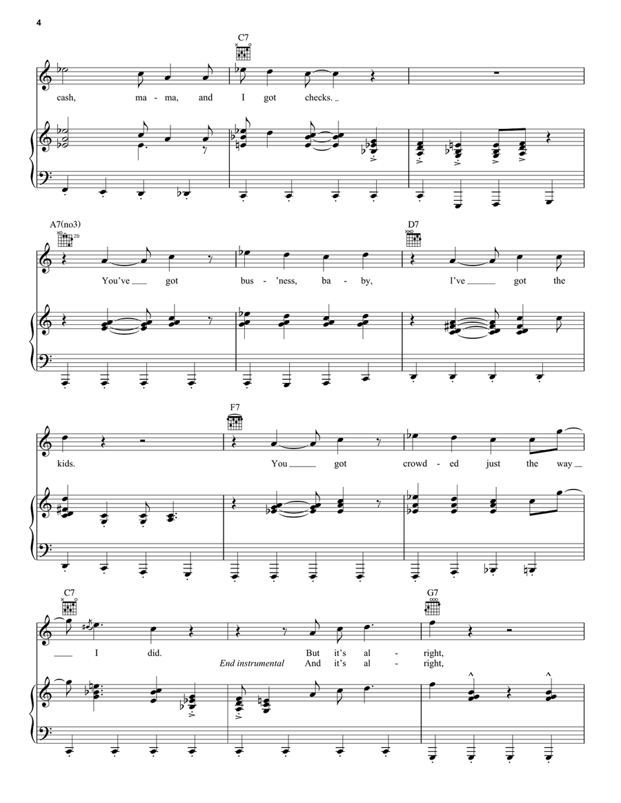 A Room Of Our Own Piano, Vocal, Guitar scores gallery preview page 4